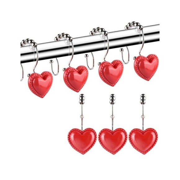 12 pieces heart shower curtain hooks - Picture 5 of 5